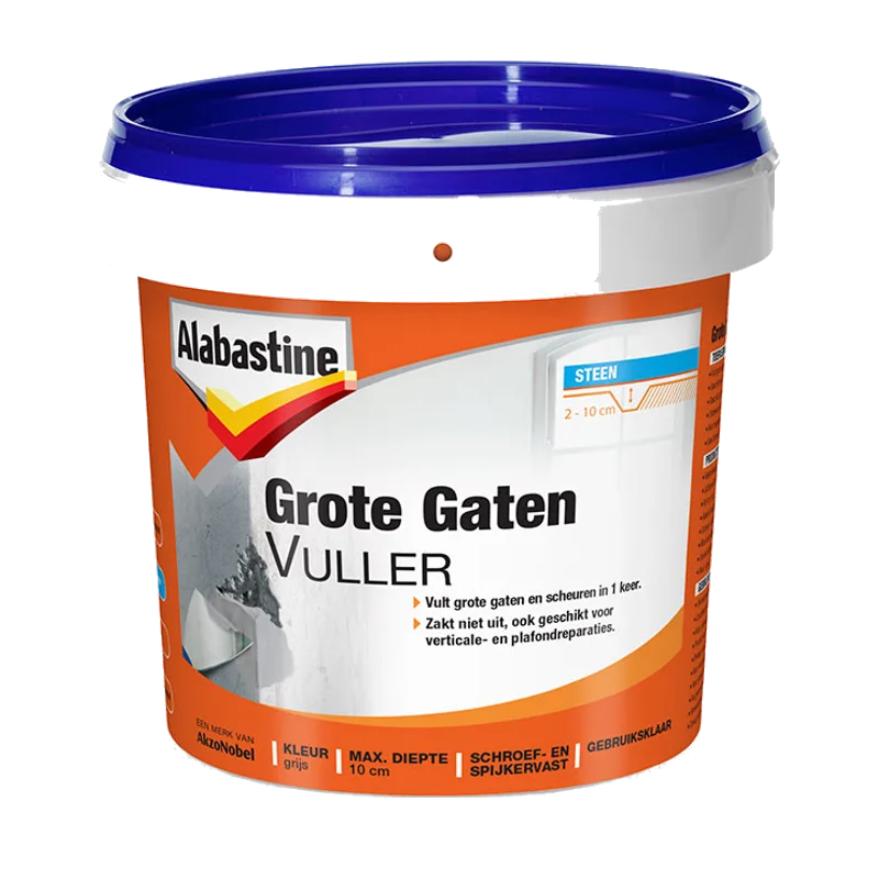 Alabastine Grote Gaten Vuller – kant-en-klaar, grijs, 1 liter