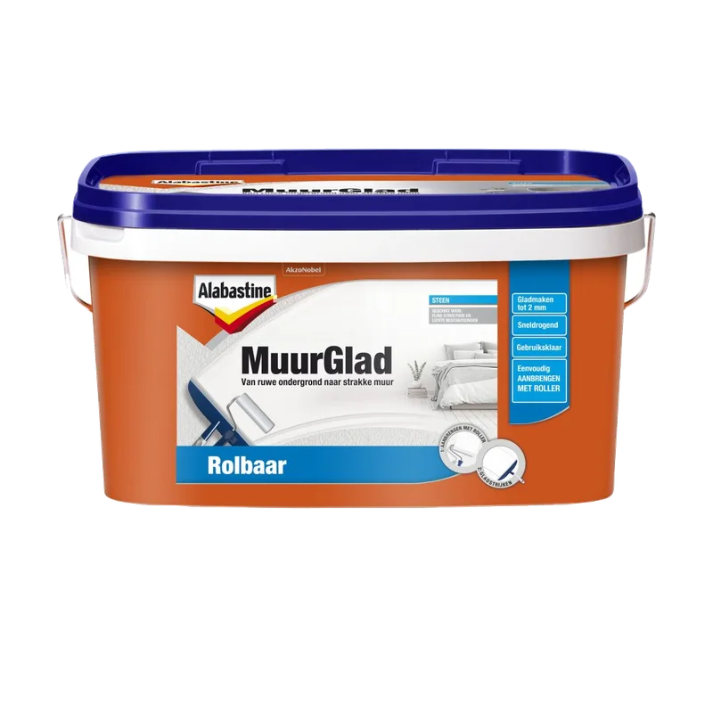 Alabastine MuurGlad Rolbaar – emmer 10 liter