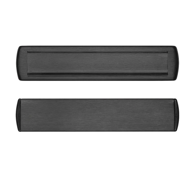 AXA Curve Plus briefplaat met tochtklep – zwart geslepen, 6203-10-18