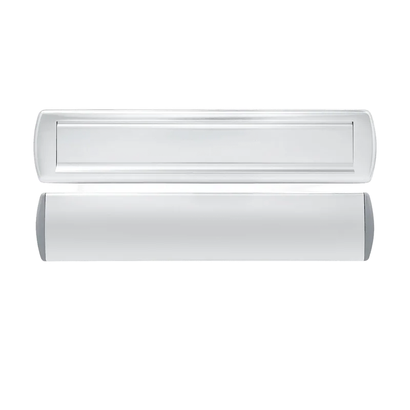 AXA Curve Plus briefplaat met tochtklep – aluminium, 340 x 74 mm