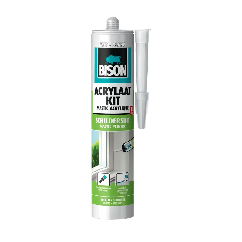 Bison Acrylaatkit Universeel wit – schilderskit, koker 300 ml