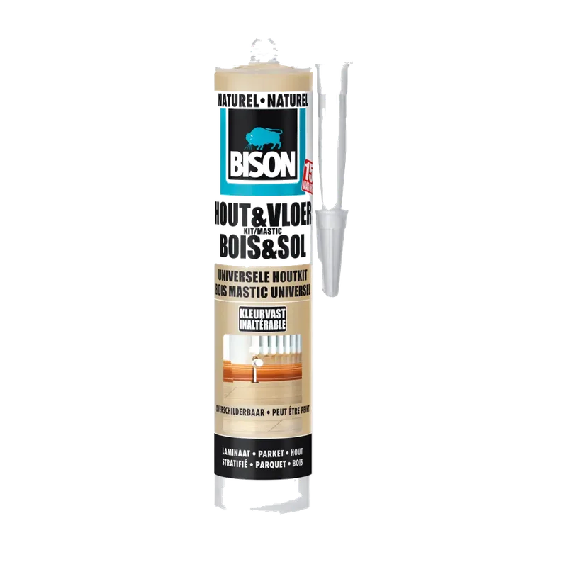Bison Hout&Vloer kit naturel – licht eiken, koker 300 ml