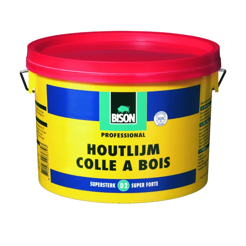 Bison Houtlijm D2 – witte houtlijm voor binnen, emmer 3 kg