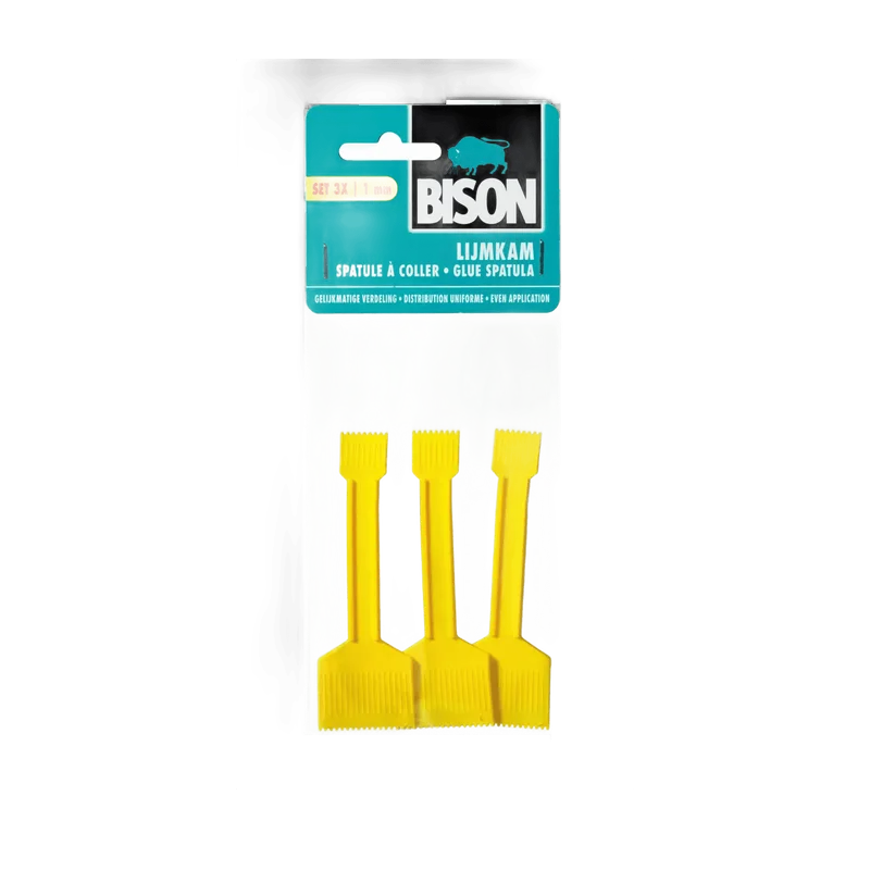 Bison Lijmkam 1 mm – set van 3 spatels