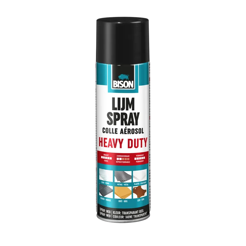 Bison Lijmspray Heavy Duty – voor zware toepassingen, 500 ml