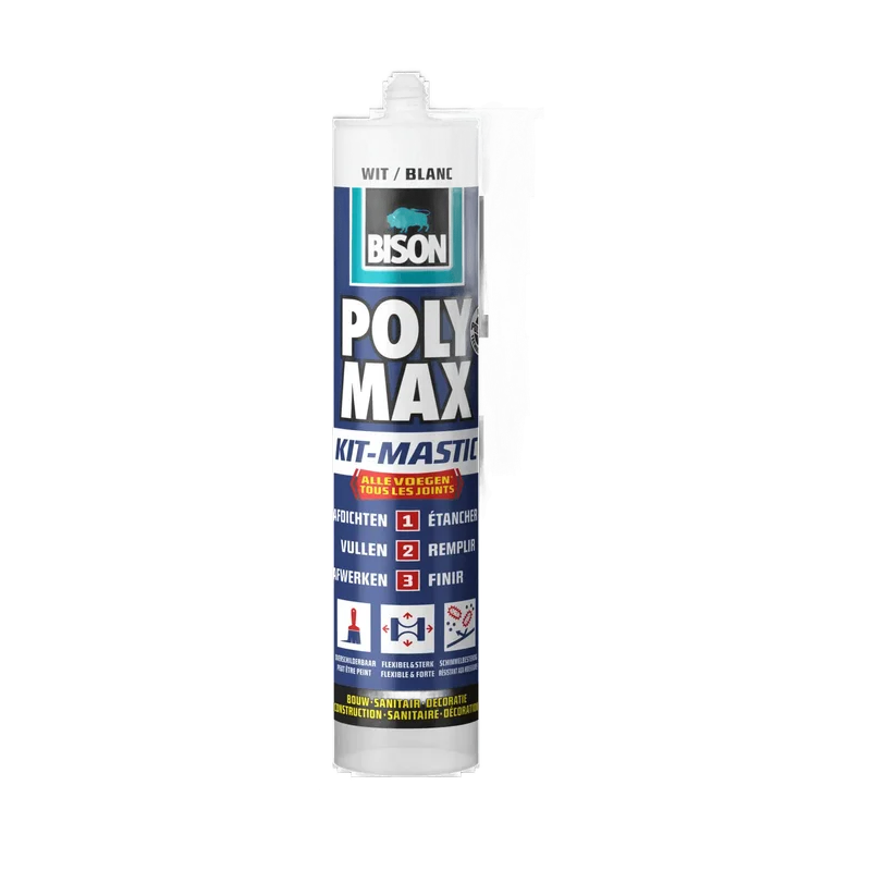 Bison Poly Max Kit wit – universele afdichtingskit 280 ml