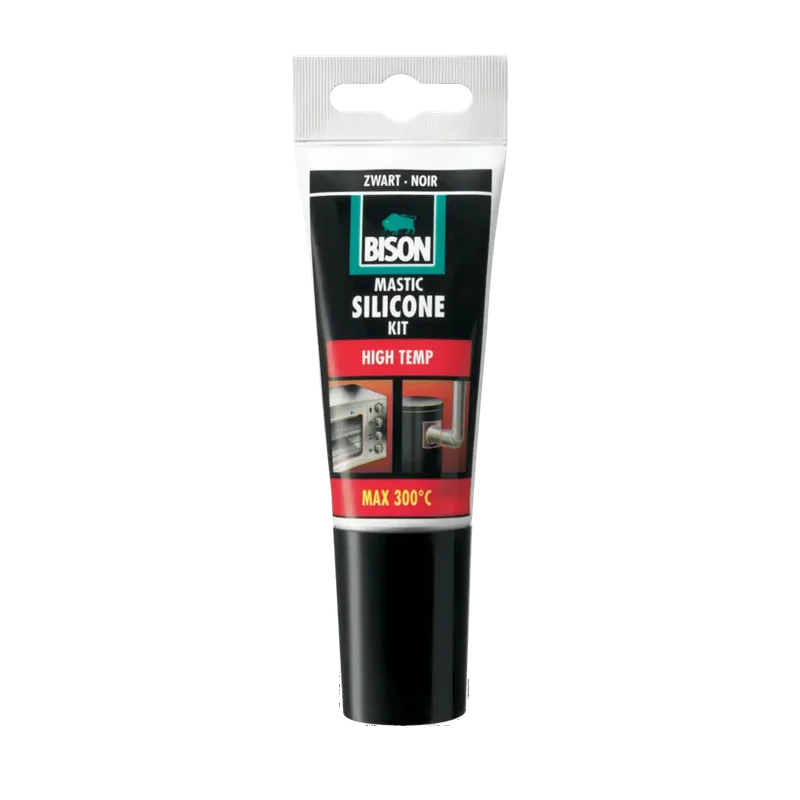 Bison Siliconenkit High Temp – zwart, tube 60 ml