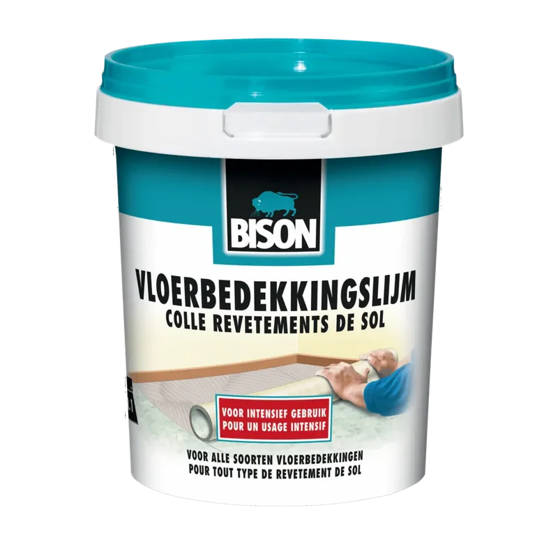 Bison Vloerbedekkingslijm – kant-en-klare dispersielijm, pot 1 kg