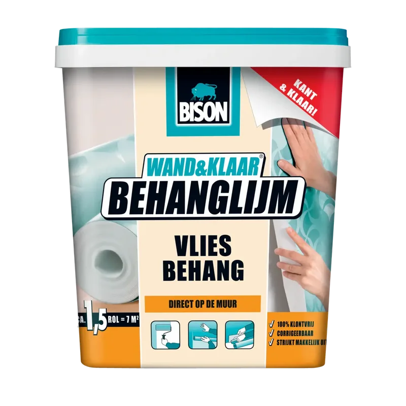 Bison Wand&Klaar Behanglijm Vliesbehang – pot 1 kg
