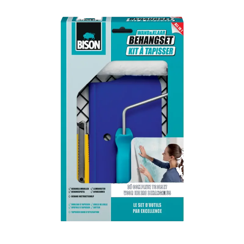 Bison Wand&Klaar Behangset – 5-delig met roller en afbreekmes