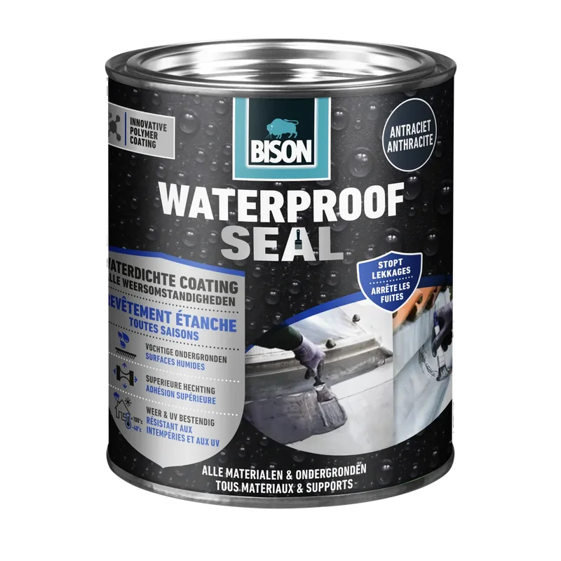 Bison Waterproof Seal antraciet – waterdichte coating, 1 kg