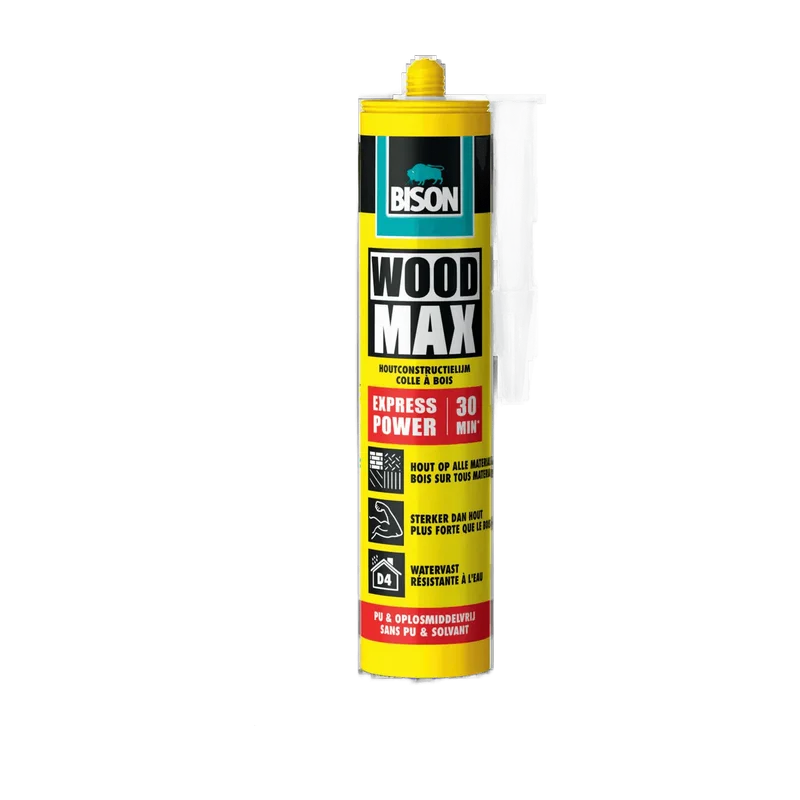 Bison Wood Max Express Power – houtconstructielijm, koker 380 g