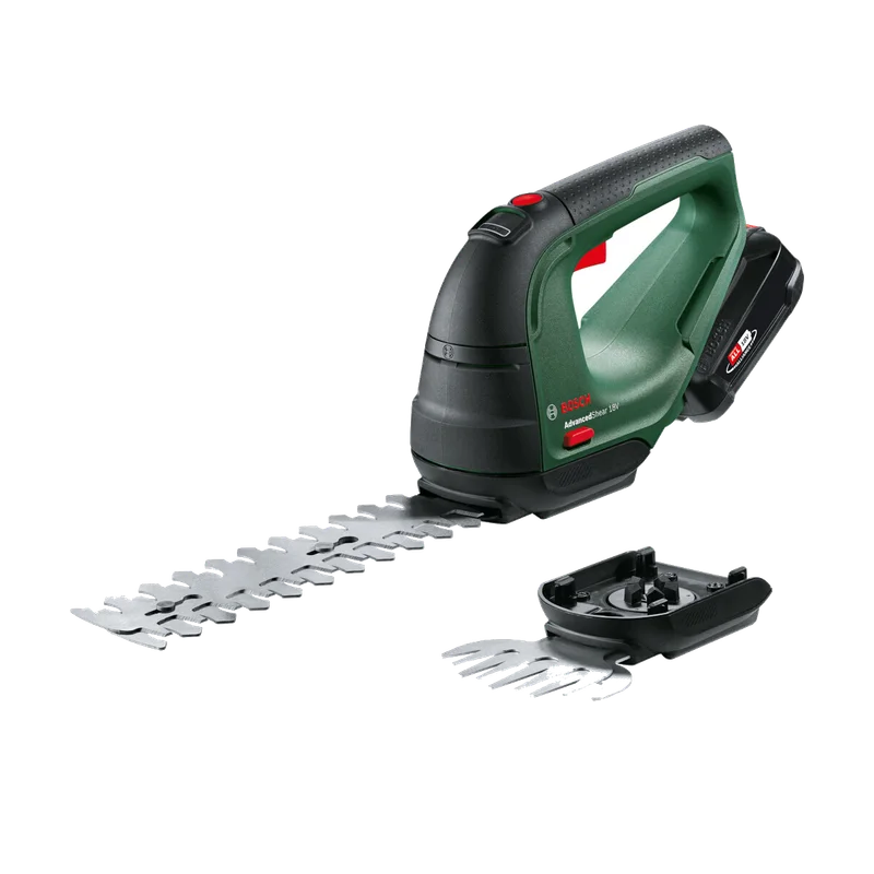Bosch AdvancedShear 18V-10 – gras- en buxusschaar met accu en lader