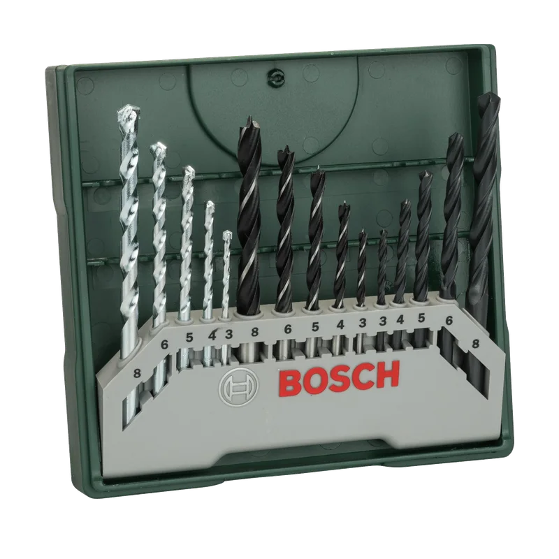 Bosch Mini X-Line gemengde borenset – 15-delig, 3 tot 8 mm