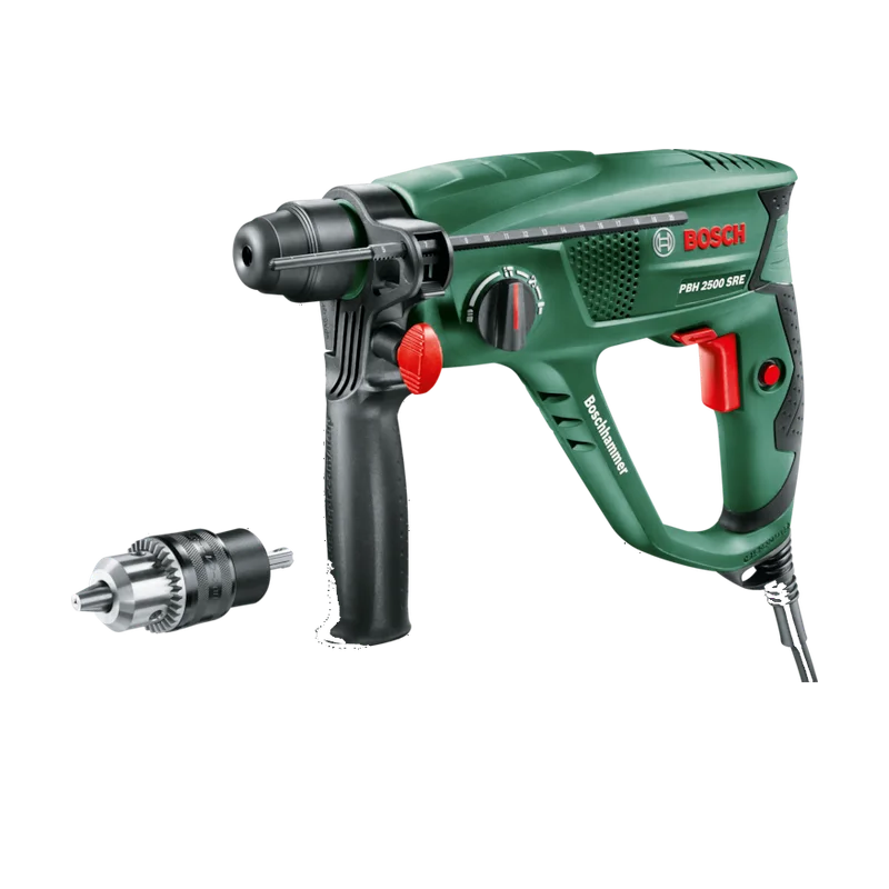 Bosch PBH 2500 SRE boorhamer – 600 W, 1,9 J, met borenset en koffer