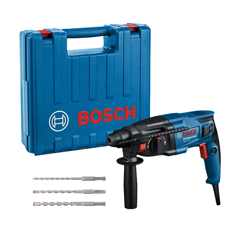 Bosch Professional GBH 2-21 boorhamer – 720 W, met 3 boren, koffer