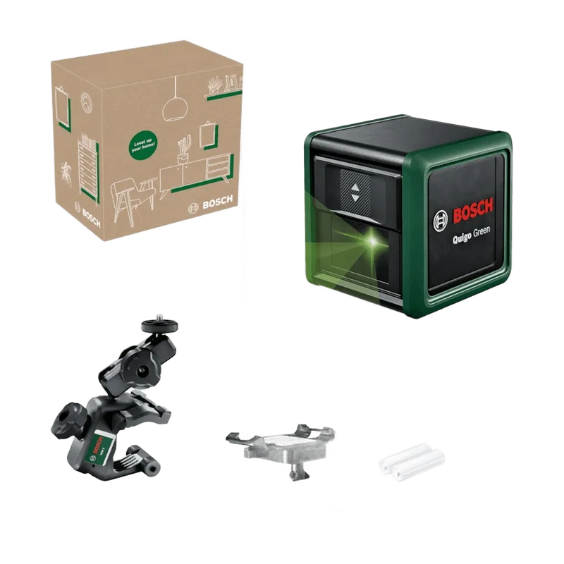 Bosch Quigo Green kruislijnlaser – groene lijnen tot 12 m
