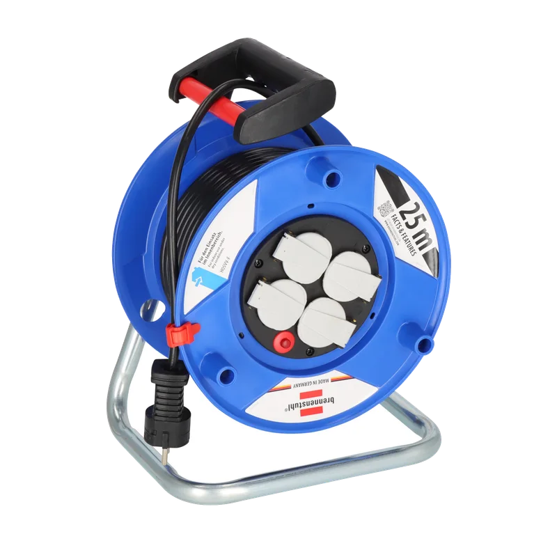 Brennenstuhl Garant kabelhaspel – 25 m, voor binnen, 4 contactdozen