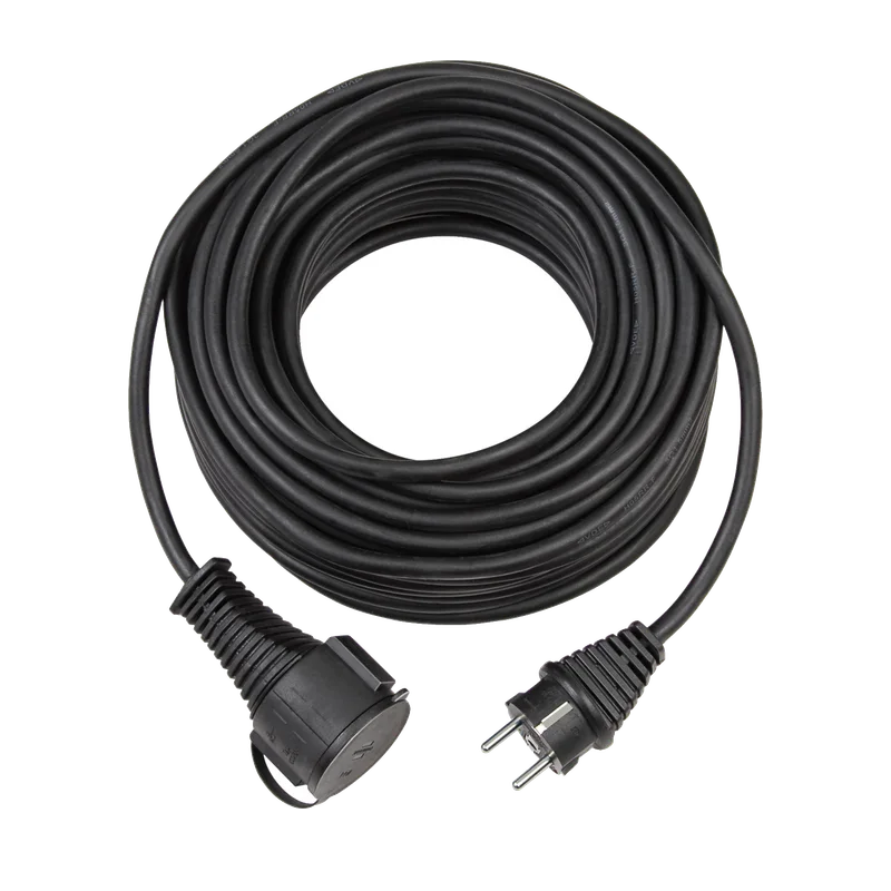 Brennenstuhl rubber verlengsnoer IP44 – 10 m, zwart, H05RR-F