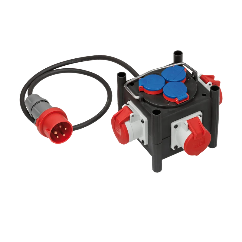 Brennenstuhl rubberen stroomverdeler BSV 3 – 3x CEE + 3x 230V