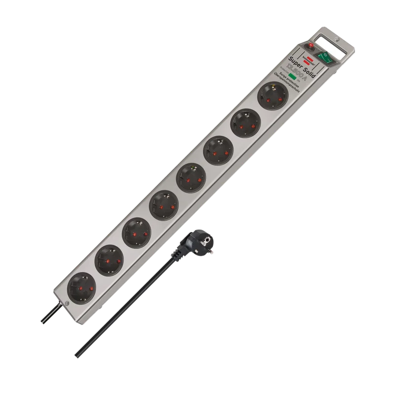 Brennenstuhl Super-Solid stekkerdoos 8-voudig – overspanning, 2,5 m