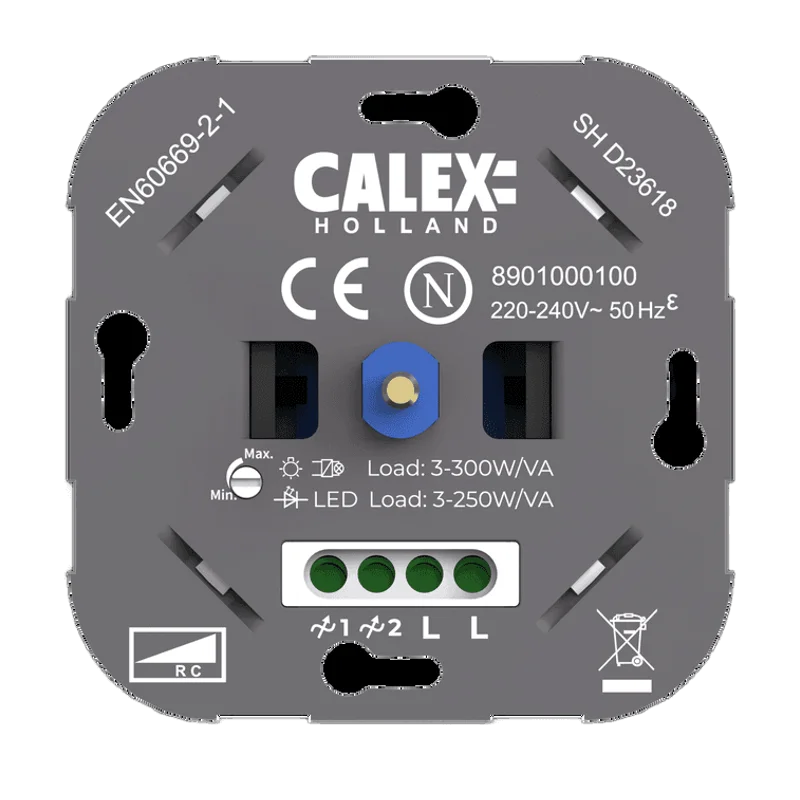 Calex LED inbouwdimmer – universeel, 3-250 W