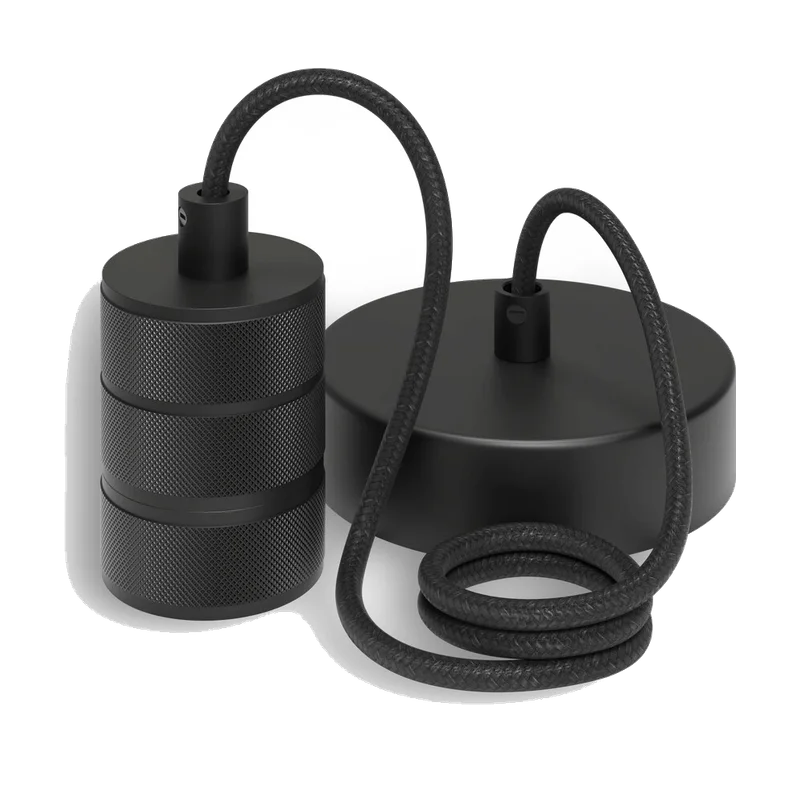 Calex Retro hanglamp pendel E27 – zwart metaal, zonder lichtbron