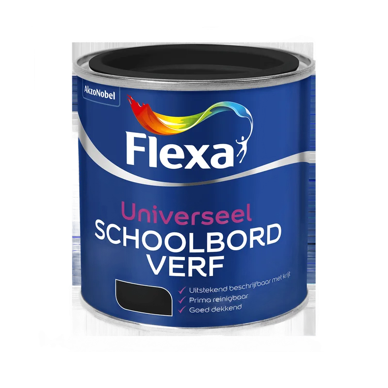 Flexa Schoolbordverf – zwart, 250 ml