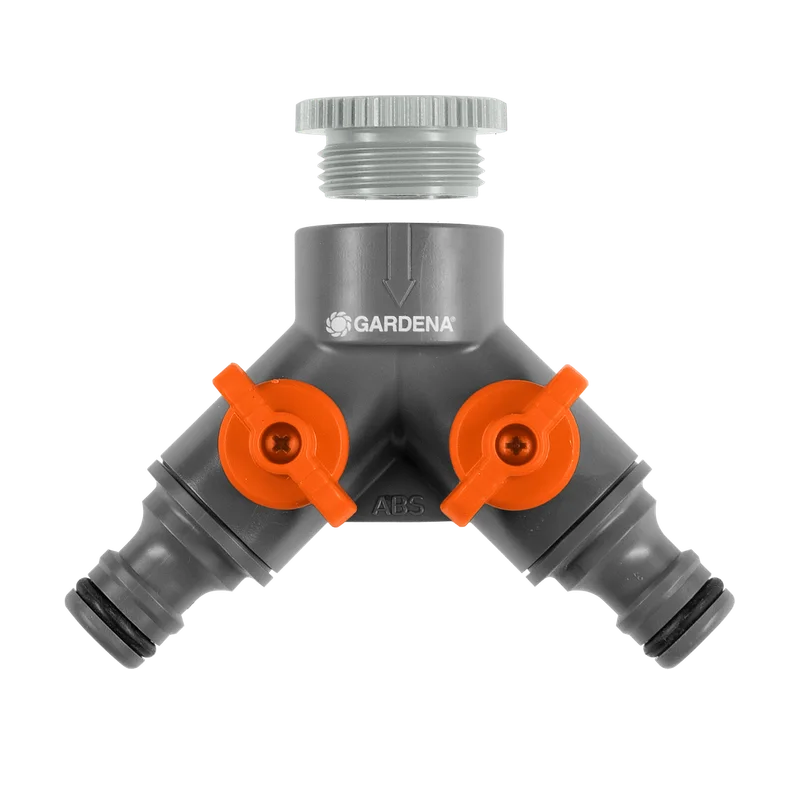 Gardena 2-wegventiel 936-20 – G 3/4 en G 1/2, met adapter