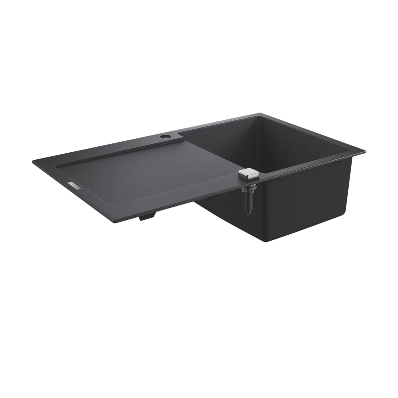 GROHE K500 composiet spoelbak – 86 x 50 cm, met afdruip, zwart