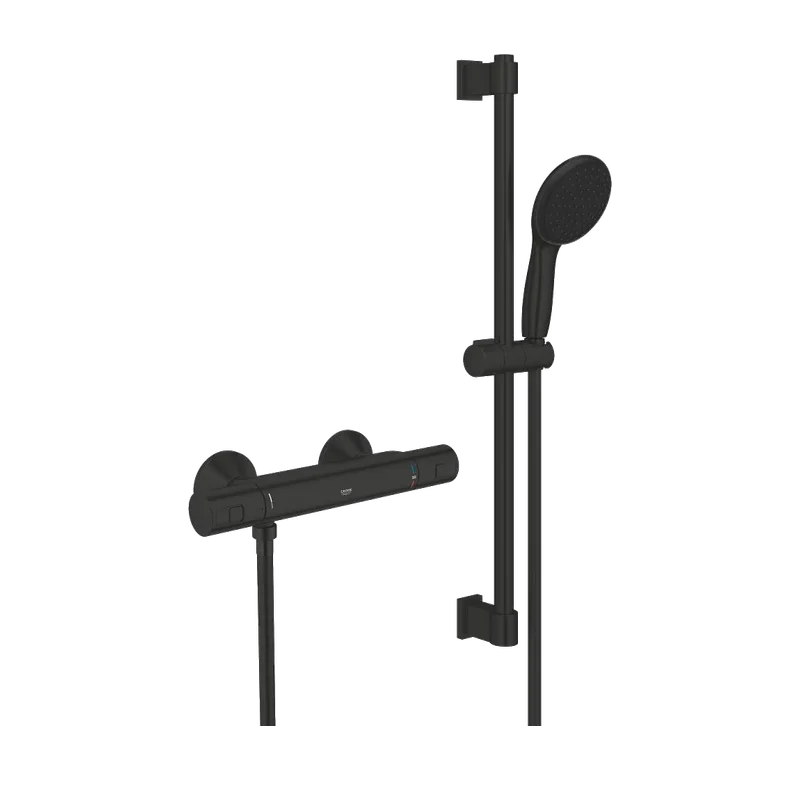 GROHE Precision Start thermostaat met glijstangset – Matt Black
