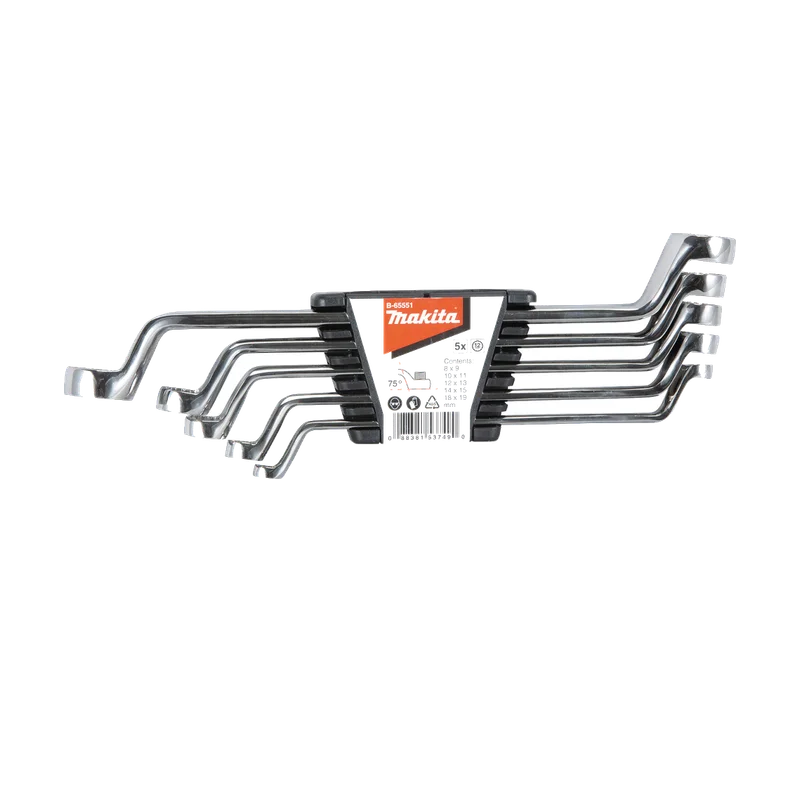 Makita B-65551 ringsleutelset – 5-delig, 8 tot 19 mm