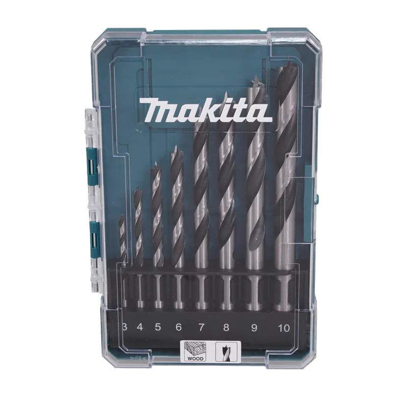 Makita D-77257 houtborenset – 8-delig, 3 tot 10 mm