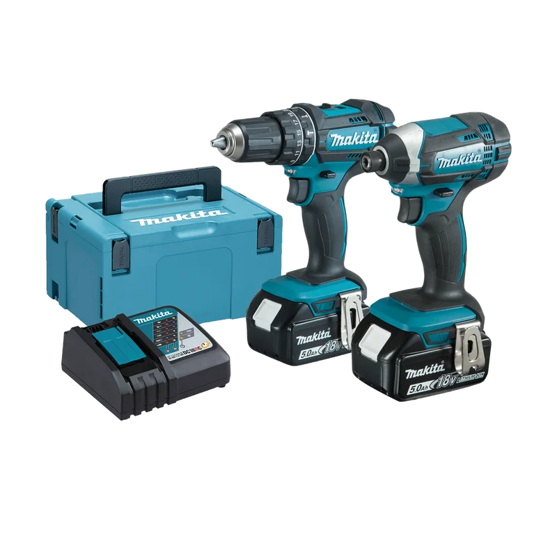 Makita DLX2131TJ combiset – DHP482 en DTD152, 2x 5,0 Ah