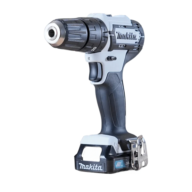 Makita HP333DSAW klopboorschroefmachine – 12V, wit, met 1 accu