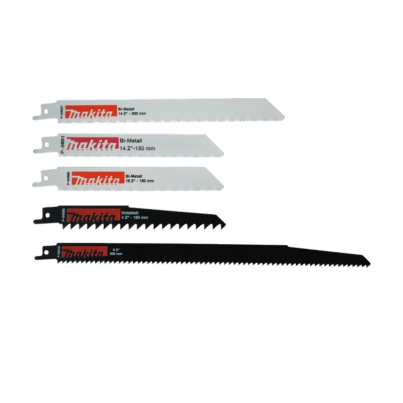 Makita P-83945 reciprozaagbladenset – 5-delig met blad van 300 mm