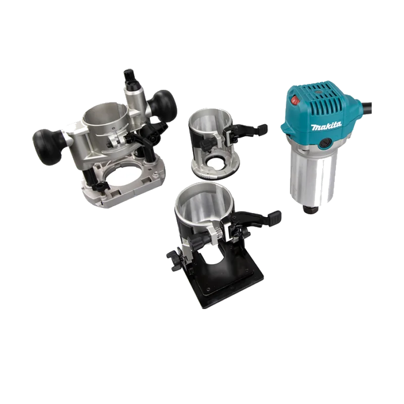 Makita RT0702CX2J boven- en kantenfrees – 710 W, 3 voeten, Mbox