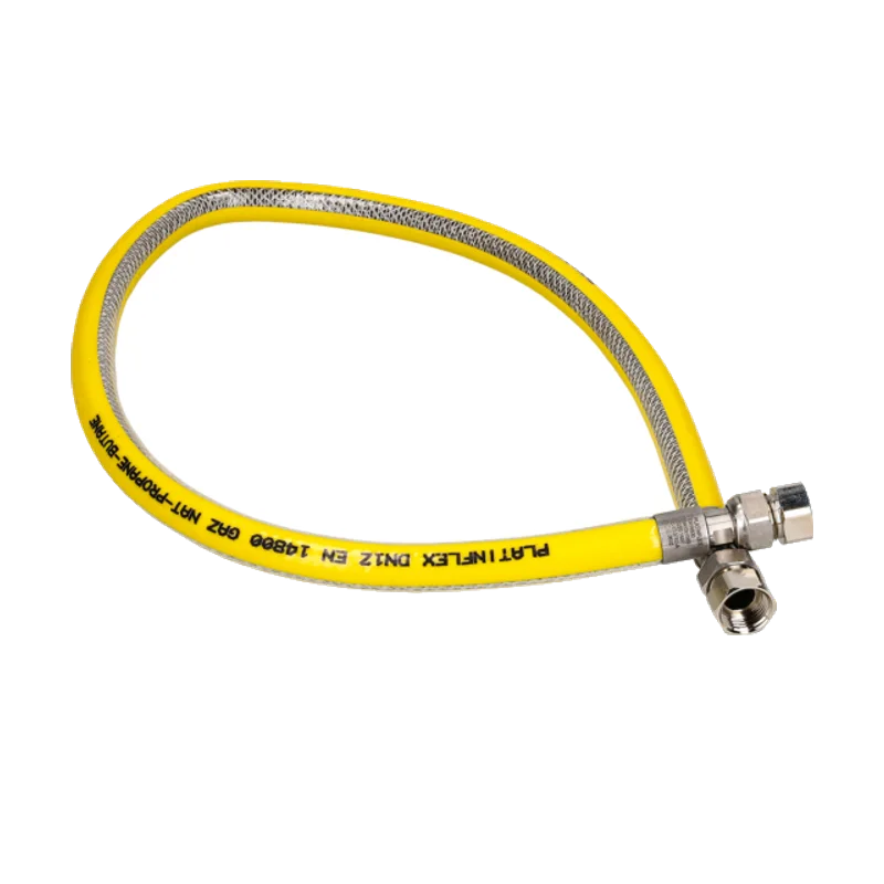 Plieger Flex RVS gasslang – 200 cm, M24, Gastec QA