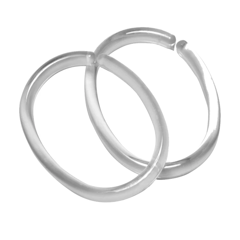 Sealskin Clips douchegordijnringen – transparant, 12 stuks
