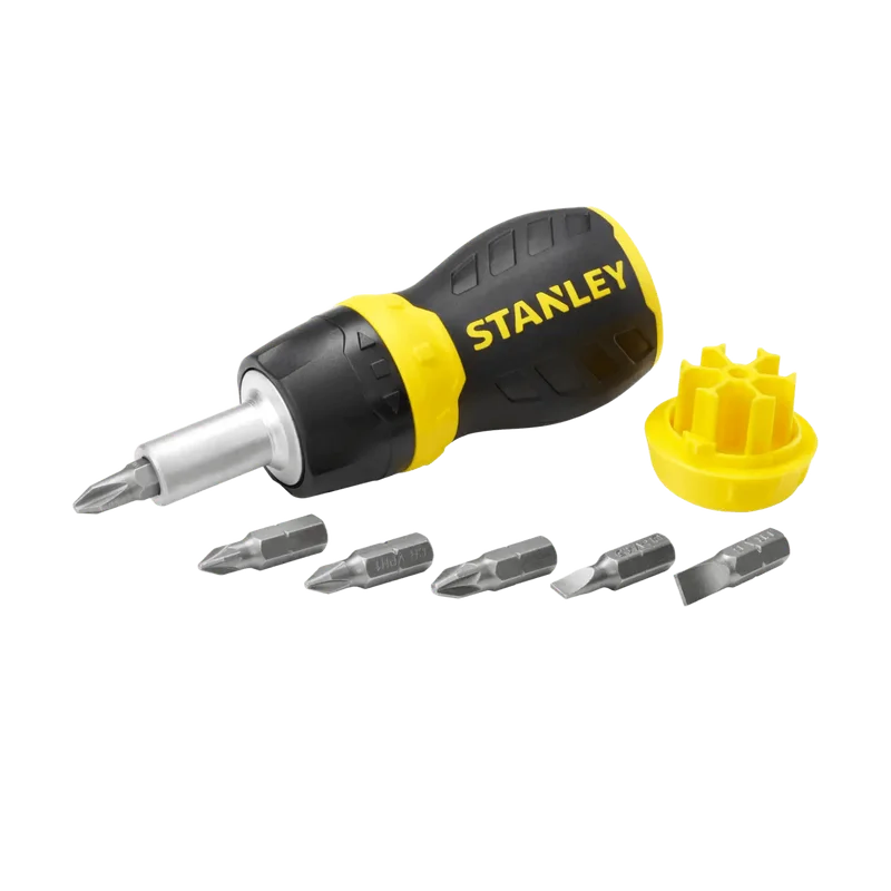 Stanley Multibit Stubby schroevendraaier – met ratel (0-66-358)