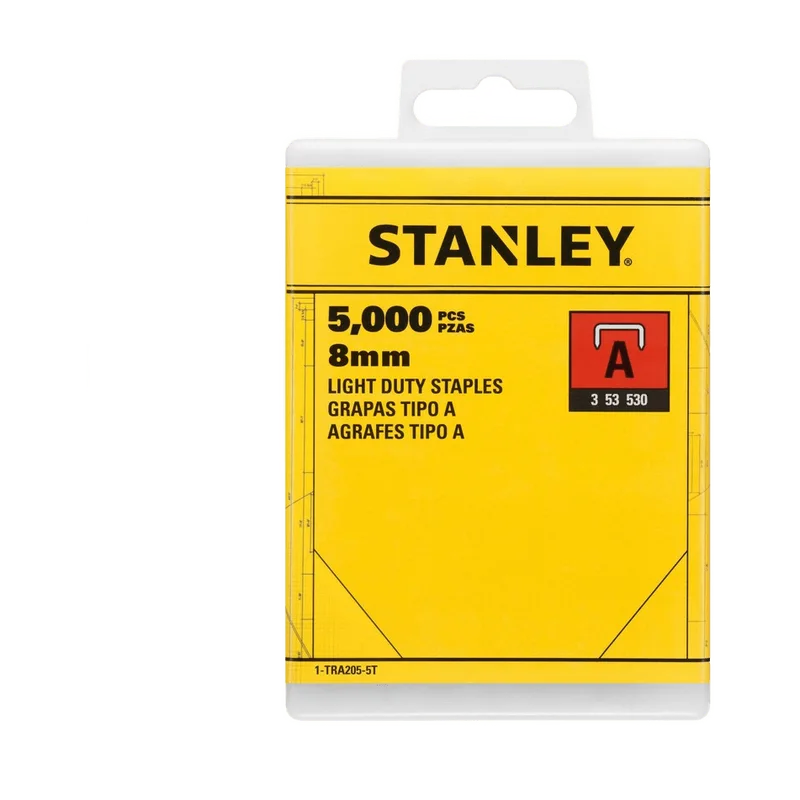 Stanley nieten type A 8 mm – 5000 stuks (1-TRA205-5T)