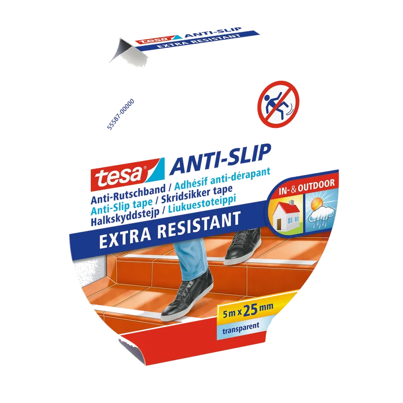 tesa Anti-Slip tape transparant – 5 m x 25 mm