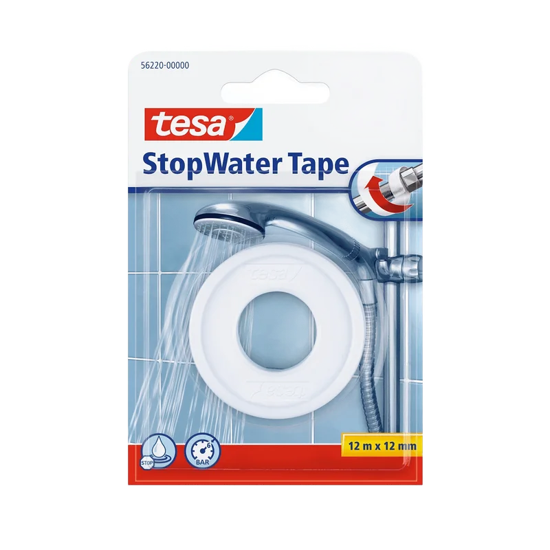 tesa StopWater Tape – PTFE-tape, 12 m x 12 mm