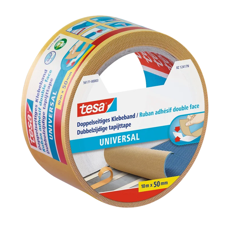 tesa Universal dubbelzijdige tapijttape – 10 m x 50 mm, 56171