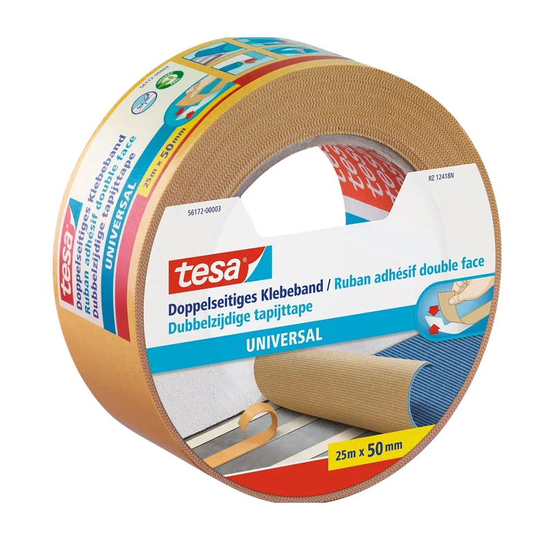 tesa Universal dubbelzijdige tapijttape – 25 m x 50 mm, 56172