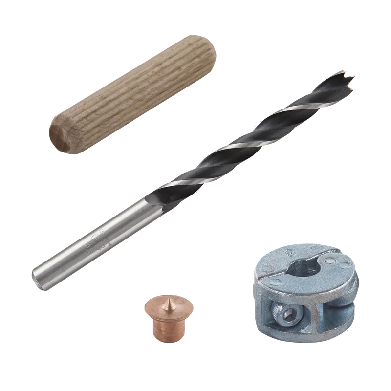 wolfcraft deuvelset Ø 8 mm 2917000 – met boor en 22 deuvels