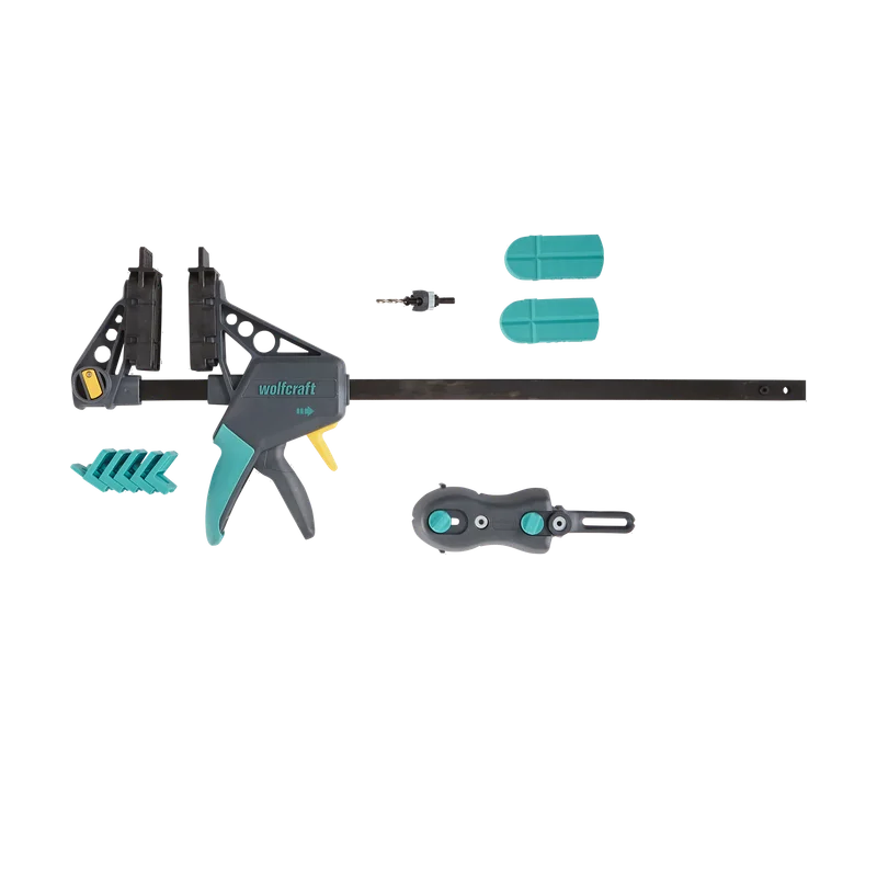 wolfcraft terrasbouwset 11-delig – klem, boormal en afstandhouders